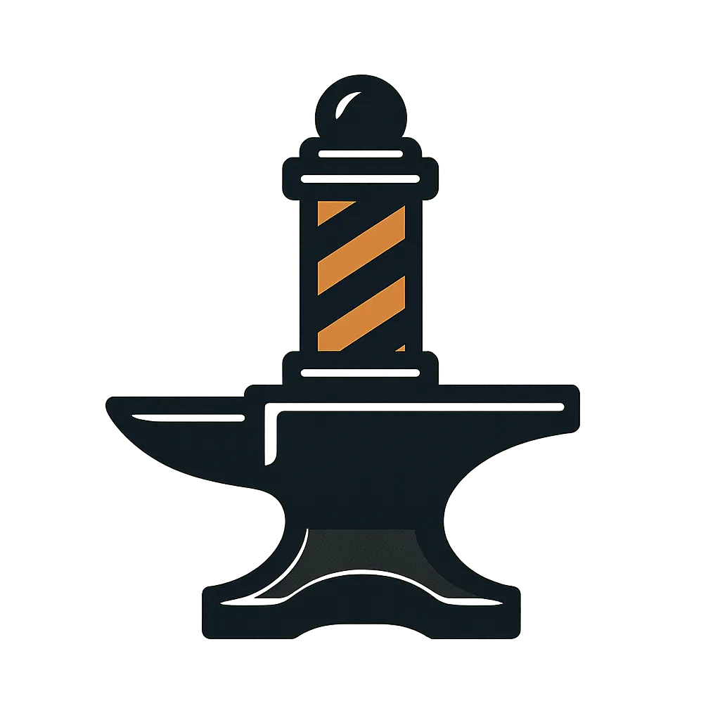 Iron Barbershop Icon Logo