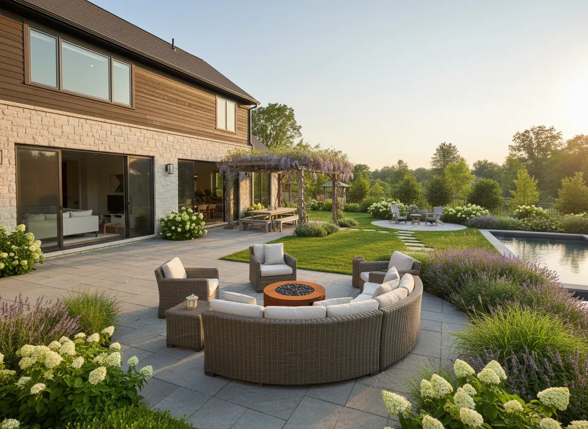 Backyard and outdoor living real estate photo