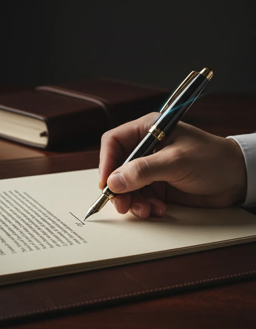 Signing closing documents for a new Philadelphia home