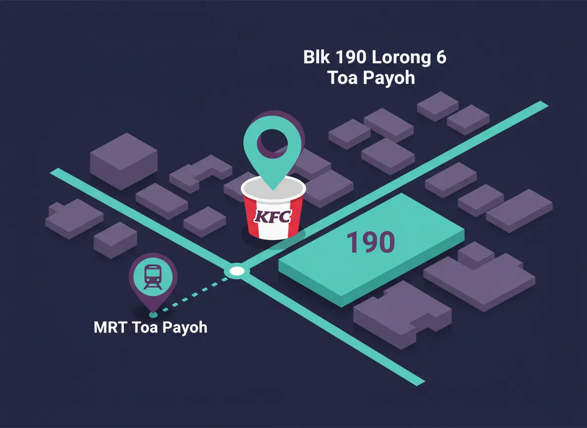 Map for Blk 190 Lorong 6 Toa Payoh #02-514 Singapore 310190