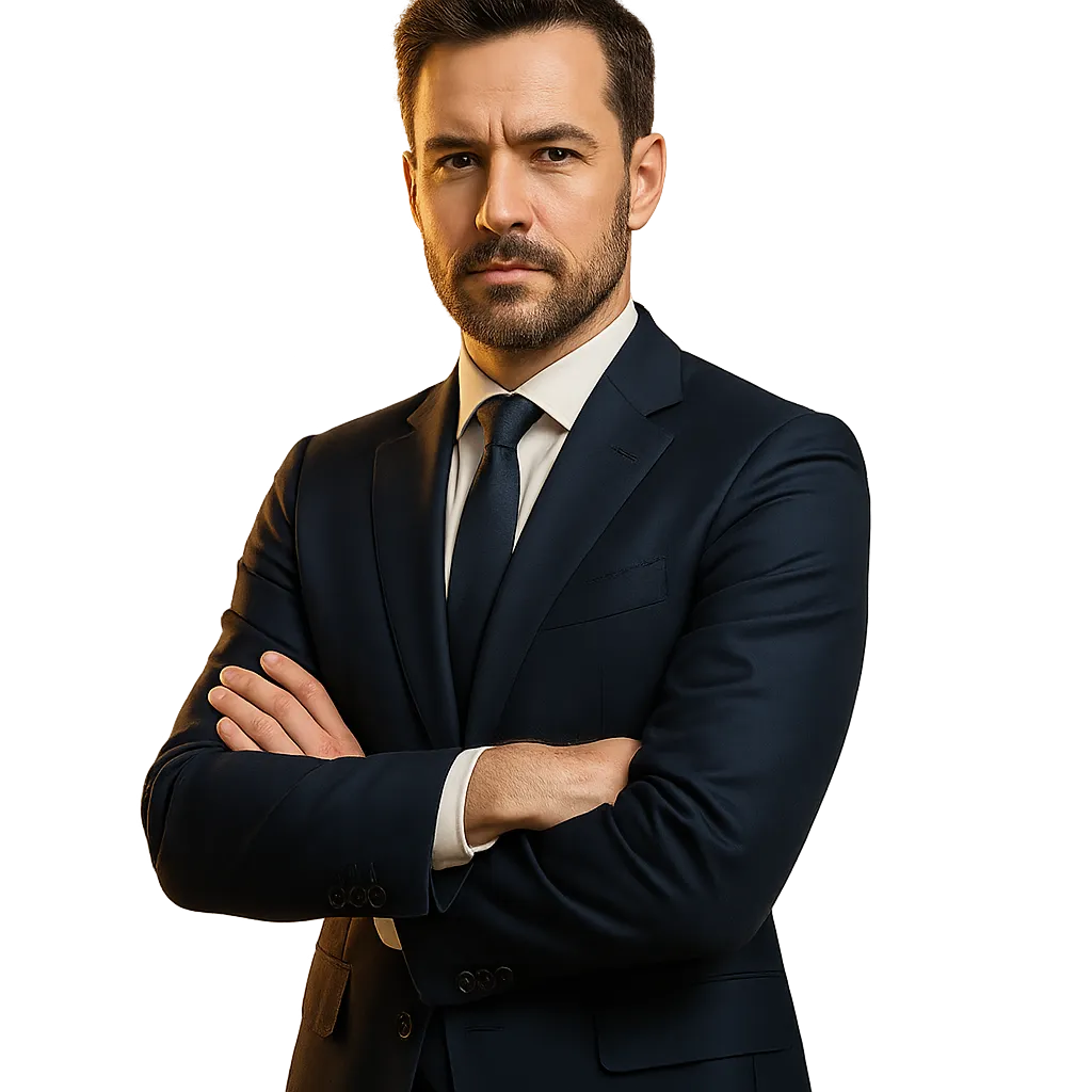 Professional cutout portrait of strategist