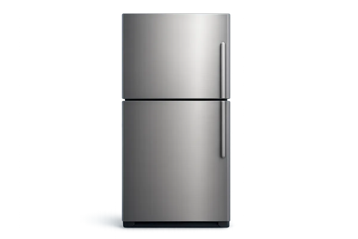 Stainless steel refrigerator product shot