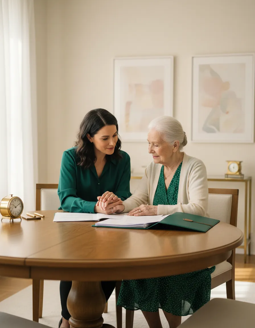Calming, supportive guidance for aging parent decisions