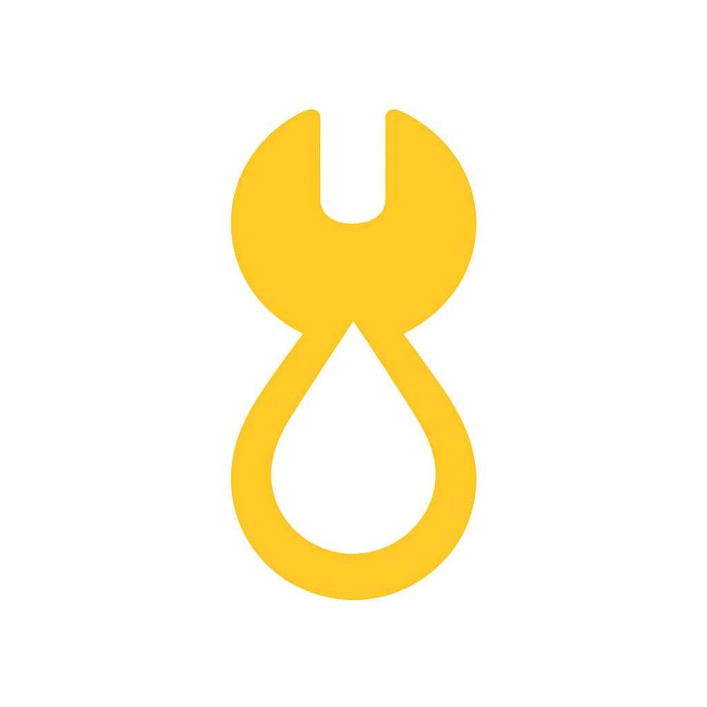 Trusted Plumbers logo with a yellow wrench/water drop icon and white text.