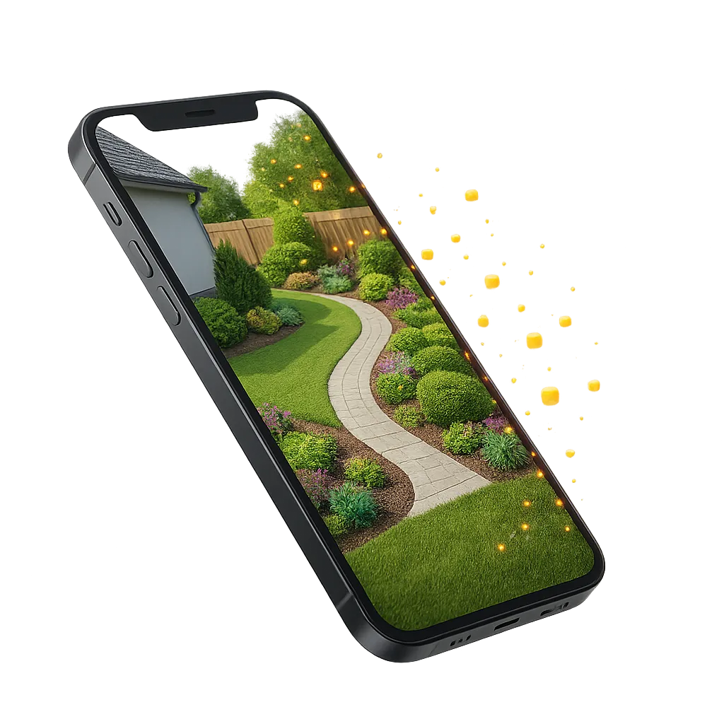 AI Landscape Visualizer interface floating cleanly