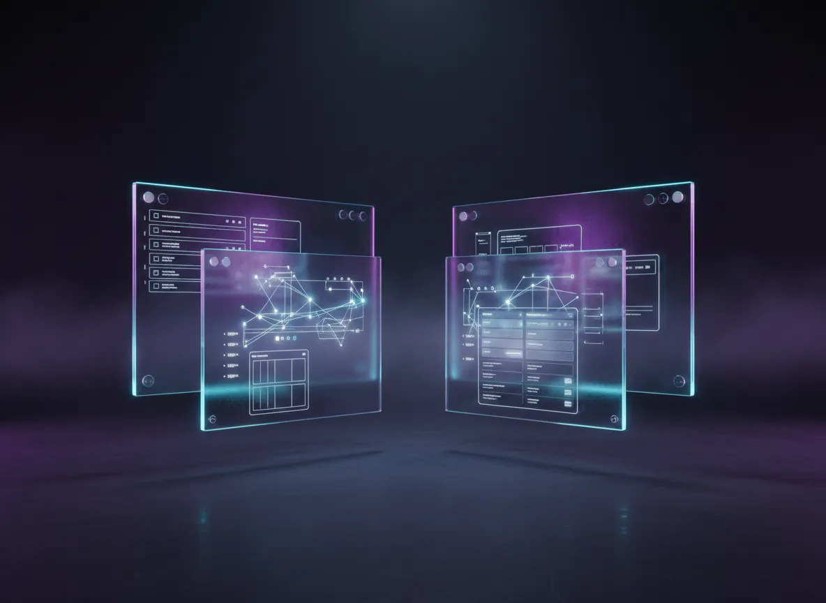 Web design UI mockup visualization