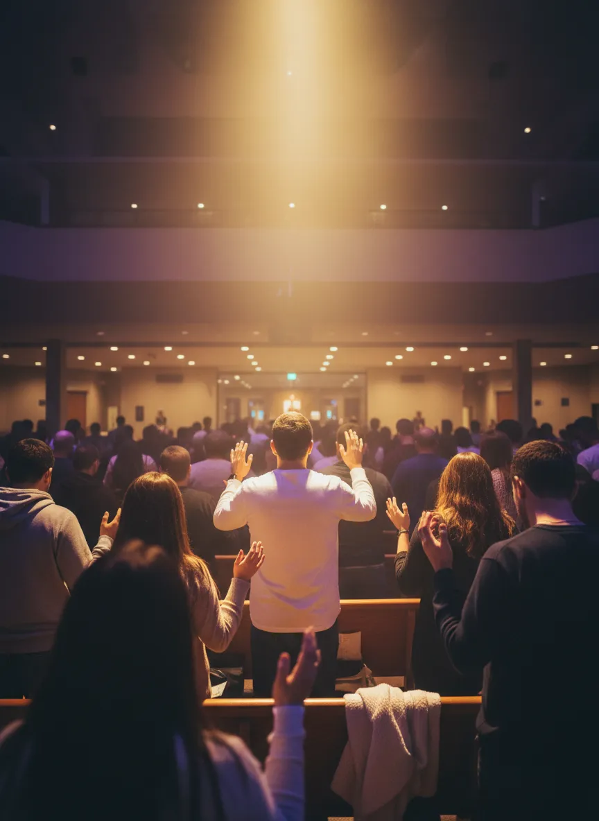 Prayer ministers praying together in a peaceful room