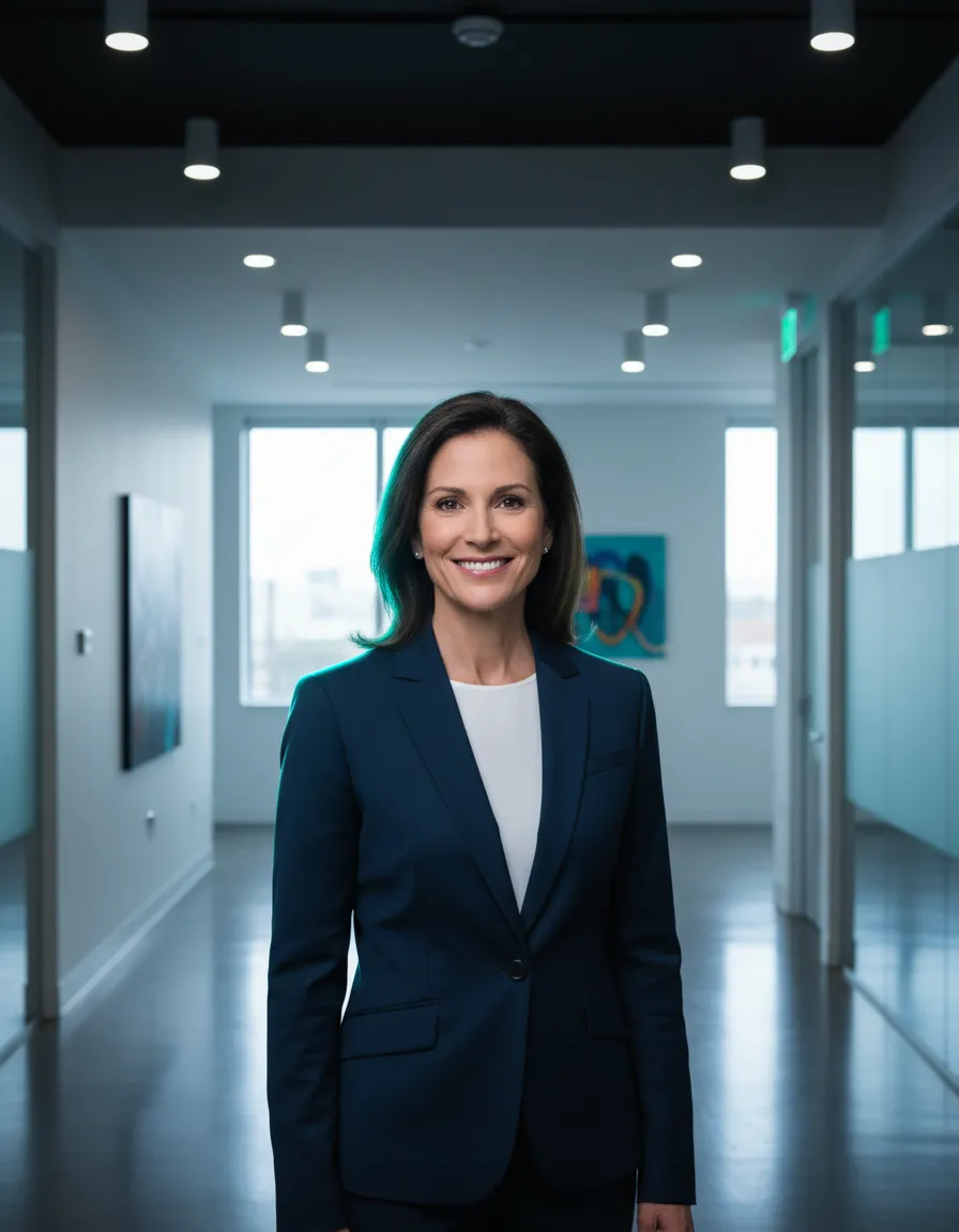 Confident insurance agent in a corporate setting