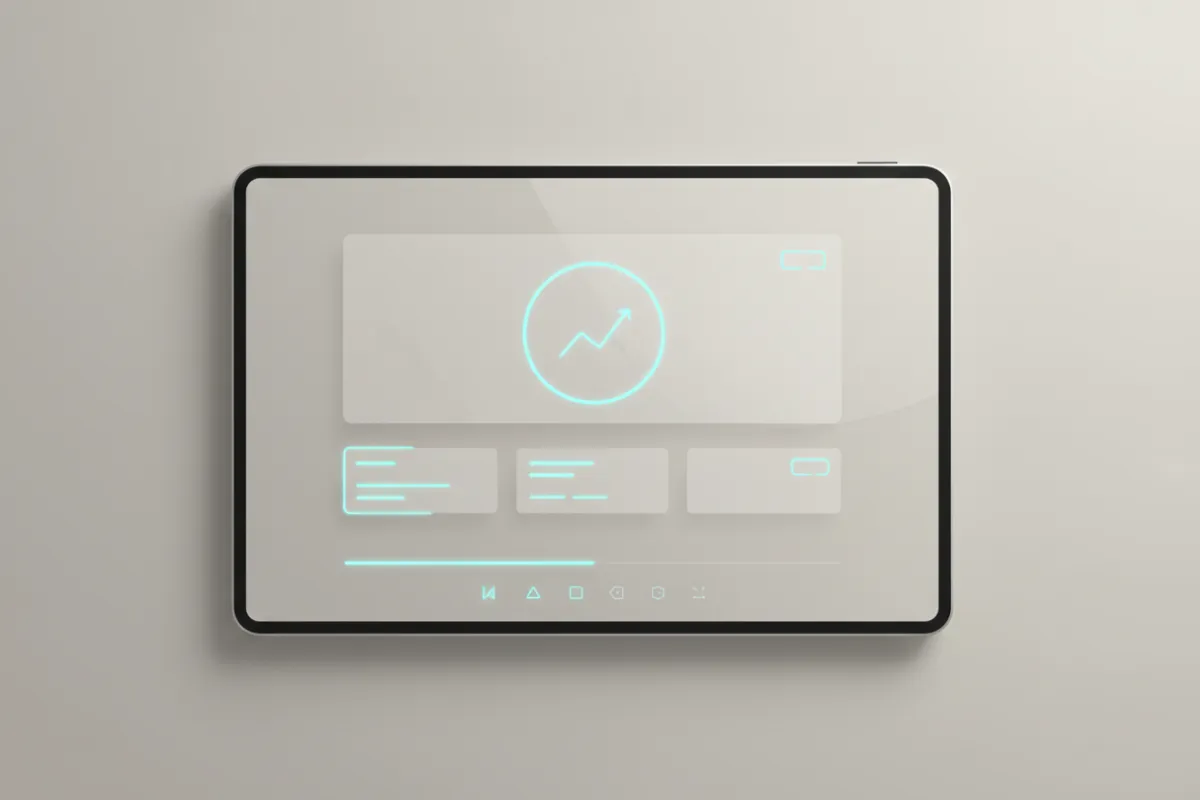 Dashboard futurista de C.I.A 360 con resúmenes y tareas