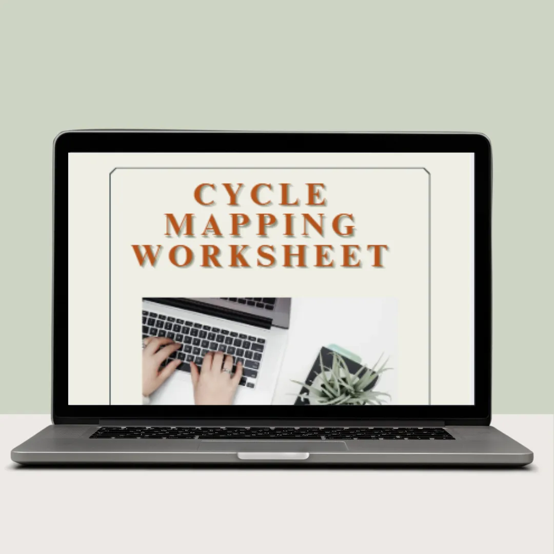 Cycle Mapping Worksheet on Laptop
