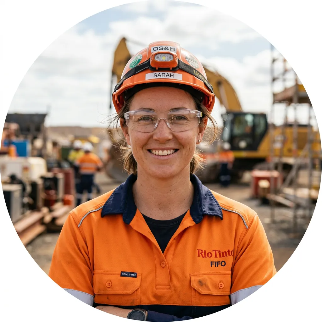 Worker wearing prescription safety glasses