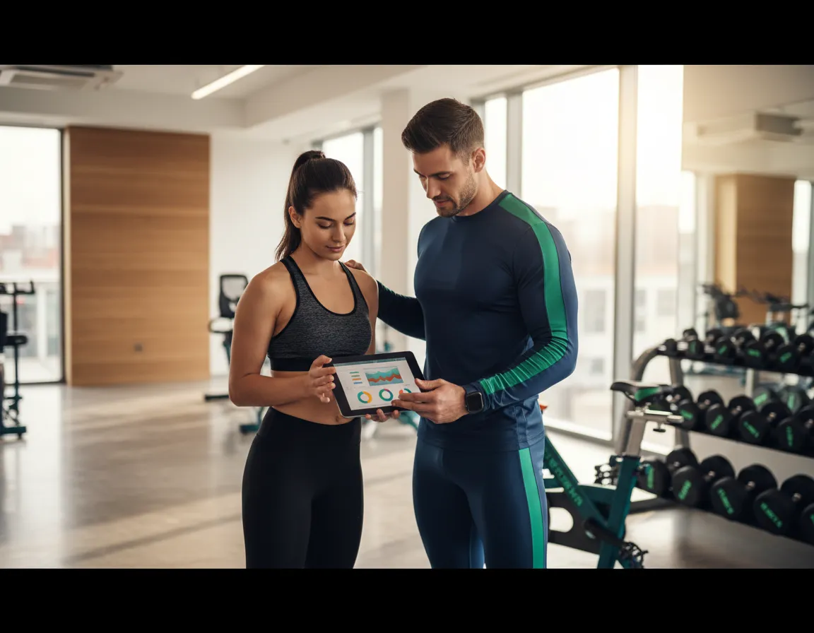 Personal trainer reviewing health protection coverage options