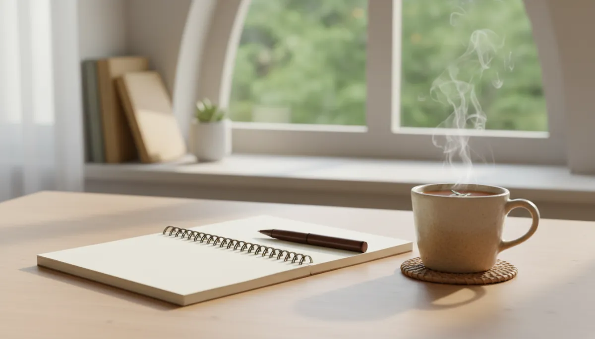 Quiet morning routine representing reflection, clarity, and self-connection