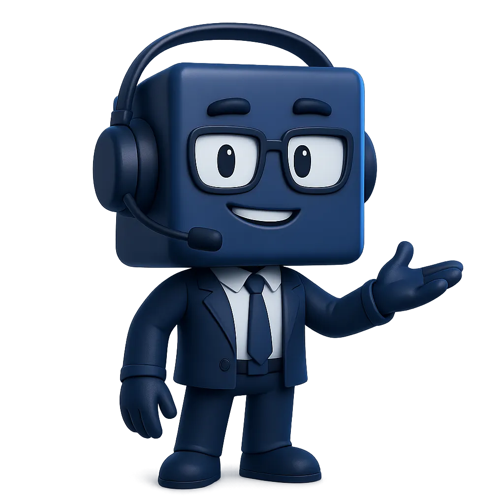 Maskot SUPER QUBE jako průvodce webinářem