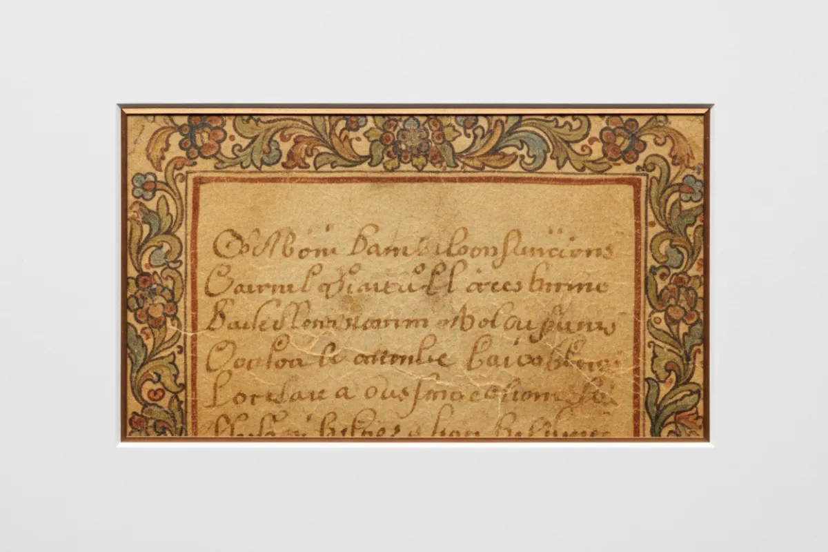Visual fragmento manuscrito de luna de flores
