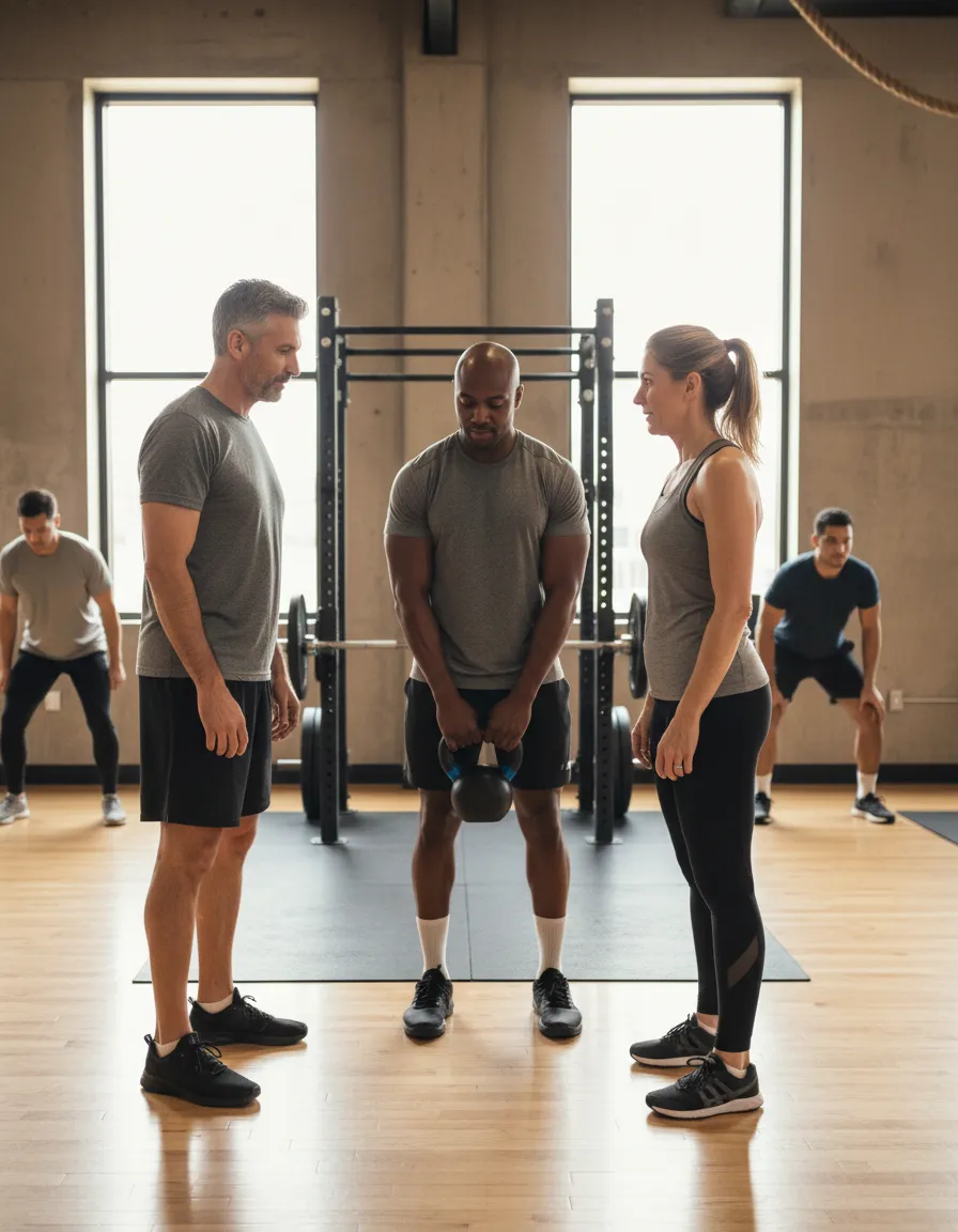 Fit 901 coach working with a client over 40 in Memphis strength training session