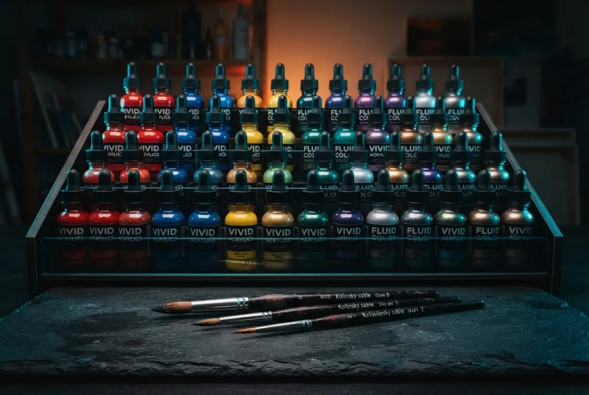 Premium Paint Set with vibrant high pigment war paints and sable brushes