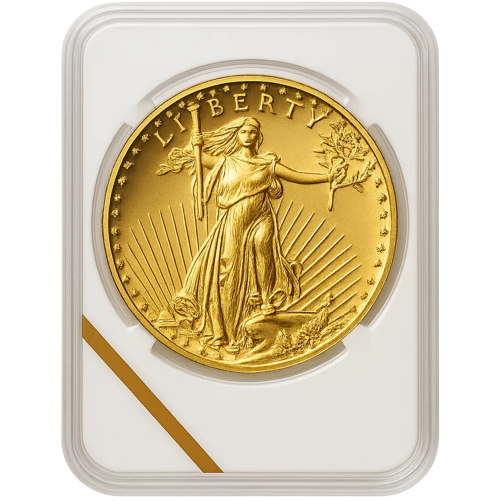 High-resolution close-up of Investment Grade coin with dramatic side-lighting