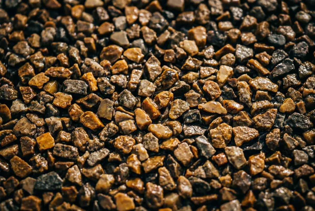 Macro texture of permeable resin-bound aggregate driveway surface