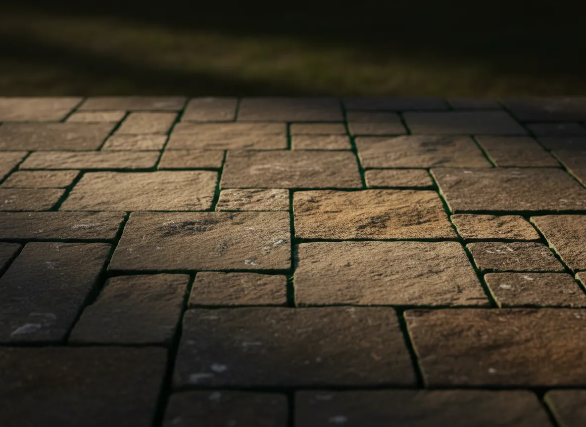 Hardscaping Northwest Arkansas — detailed view of high-quality stone materials and patio installation Northwest Arkansas