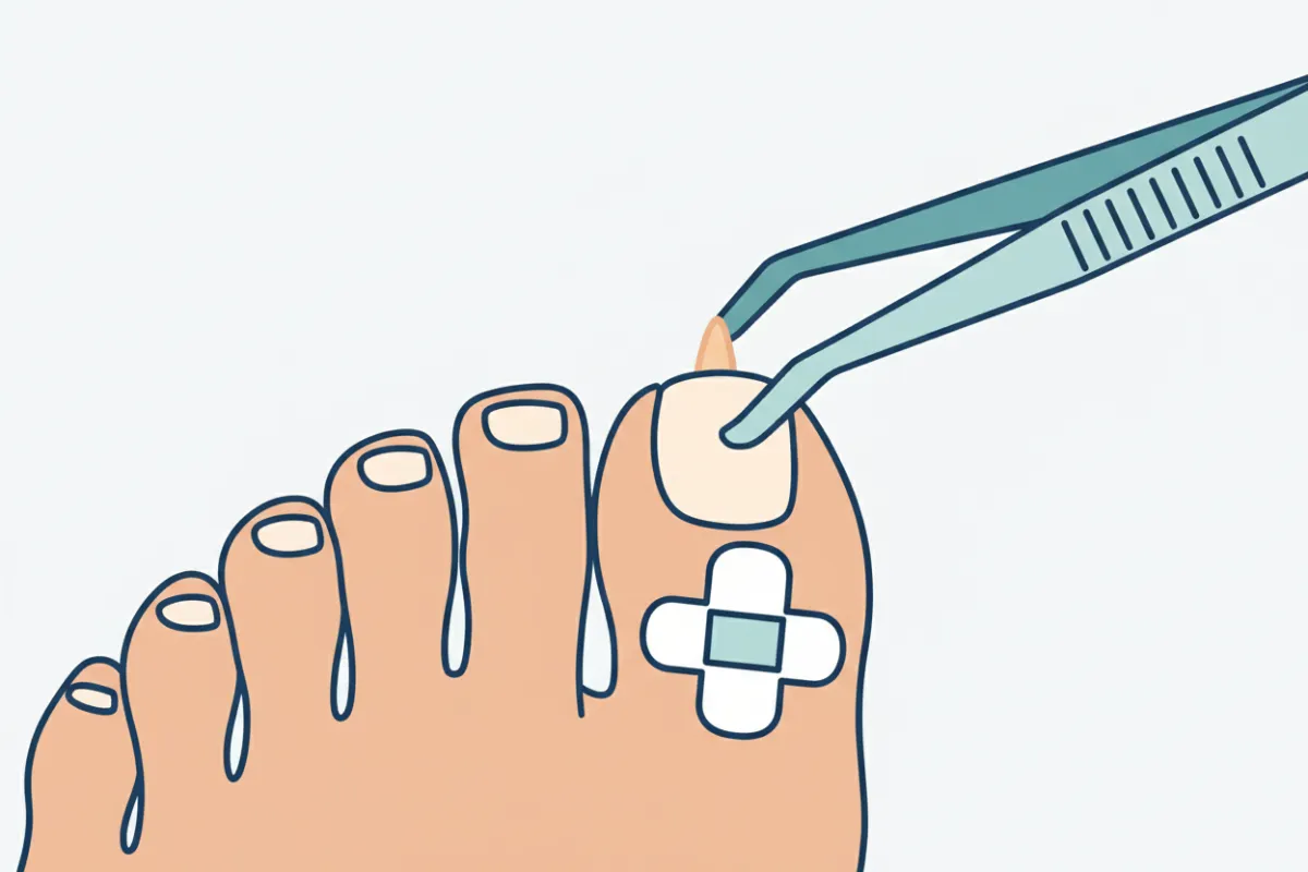 Ilustrasi Rawatan Kuku Cengkam (cagu)