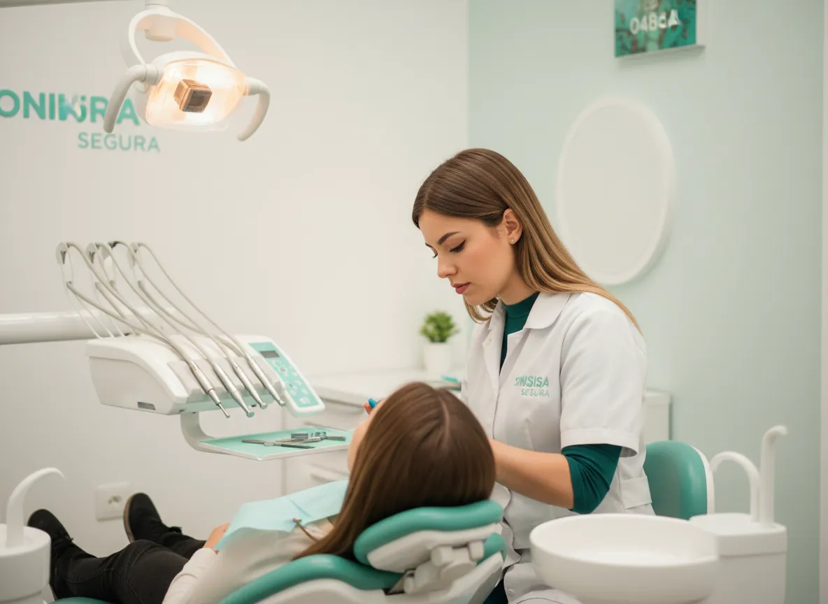 Dentista de Sonrisa Segura atendiendo a paciente