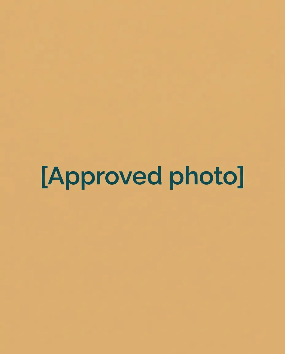 [Approved photo]