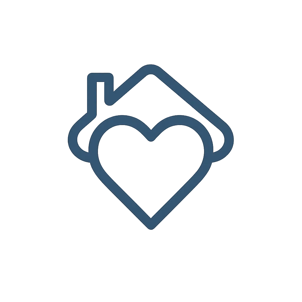 Heart and house logo