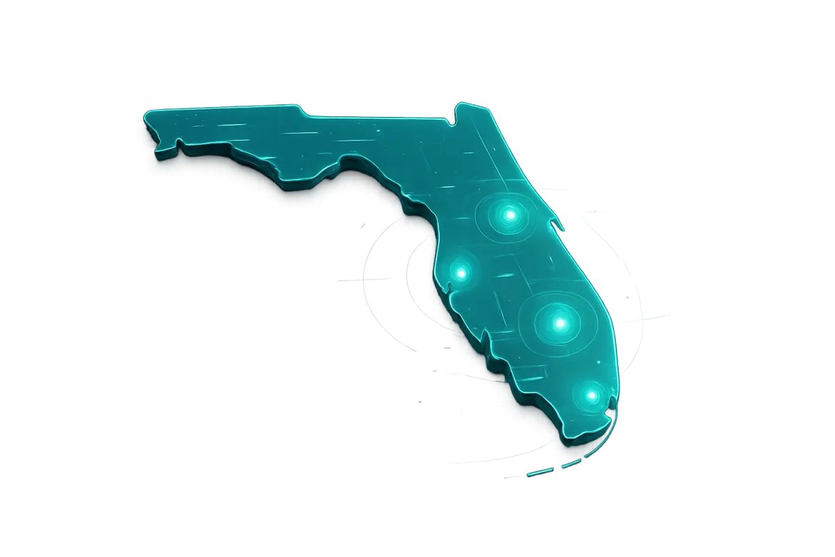 Florida Service Area Map with HUD overlays