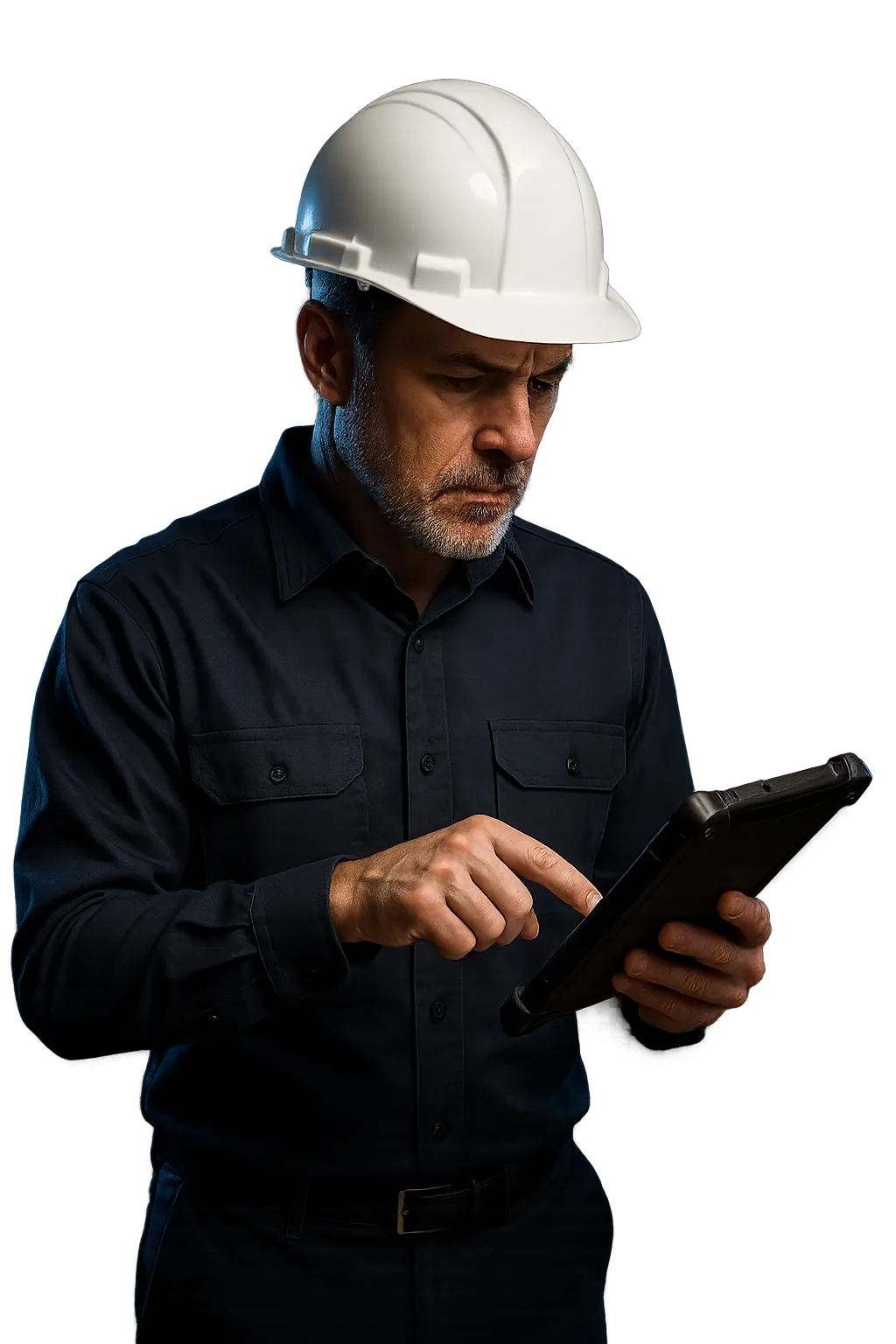 Professional property inspector reviewing claims documentation in Florida