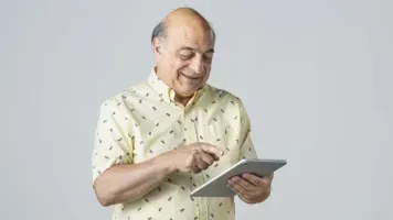 Person with tablet