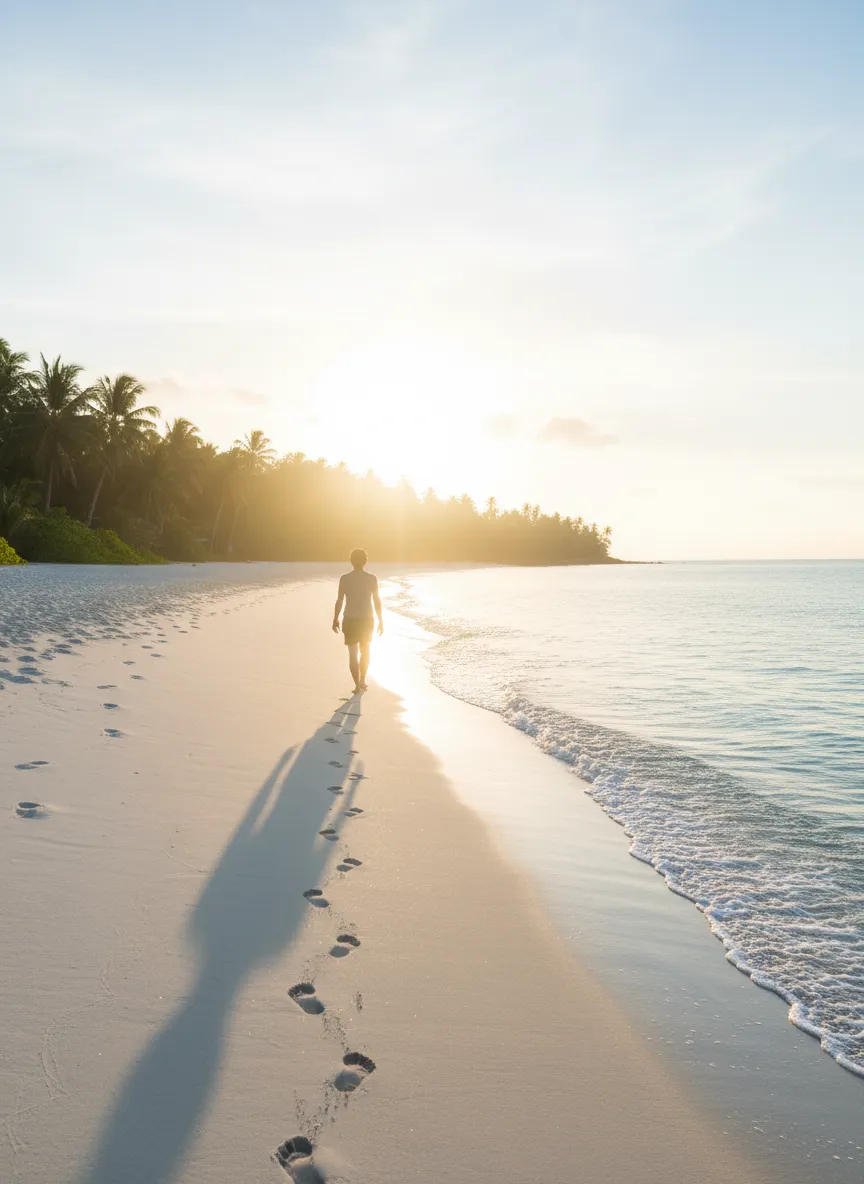 Morning beach walks in San Vicente Palawan