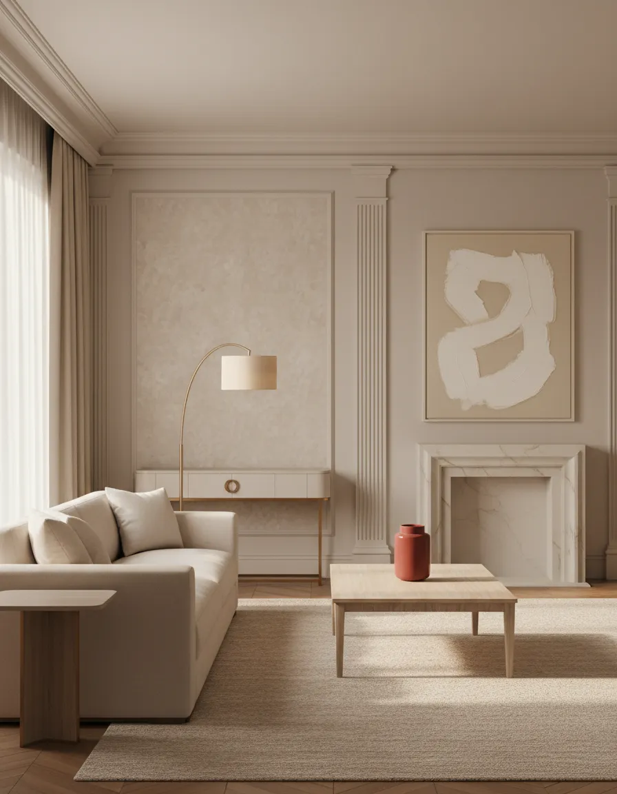 Warm neutral luxury home interior
