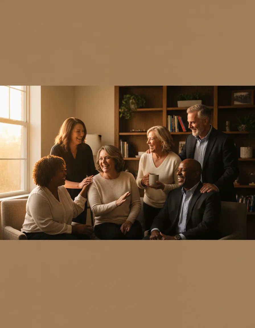 Community leaders of Glory Warriors sharing an authentic moment of connection