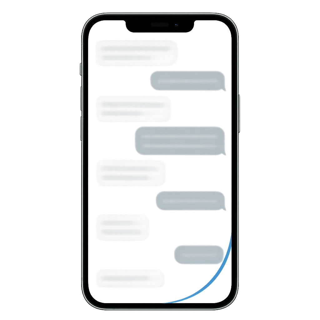 Automated text message conversation mockup