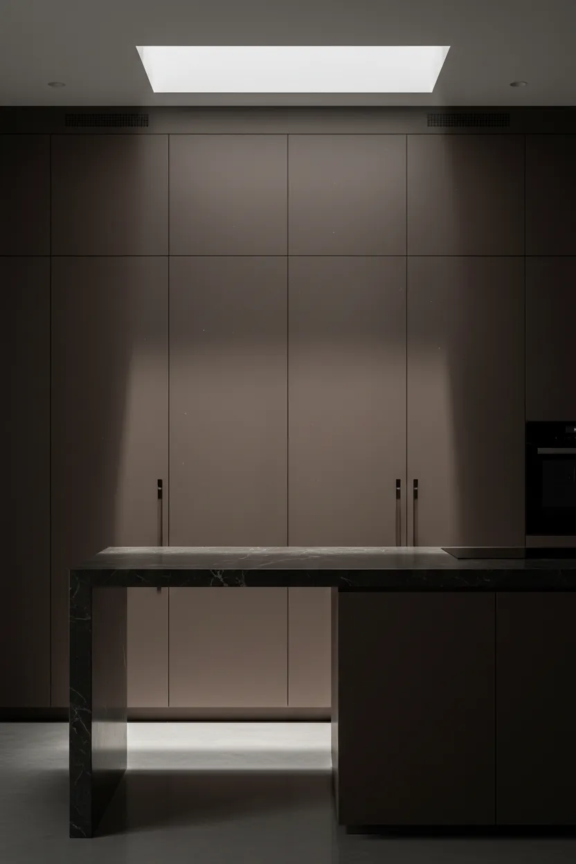 Sleek melamine kitchen design