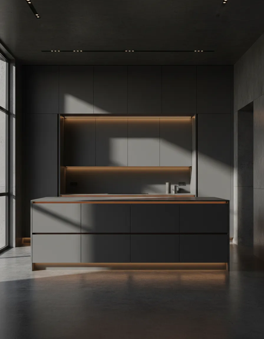 Modern melamine kitchen project Monterrey