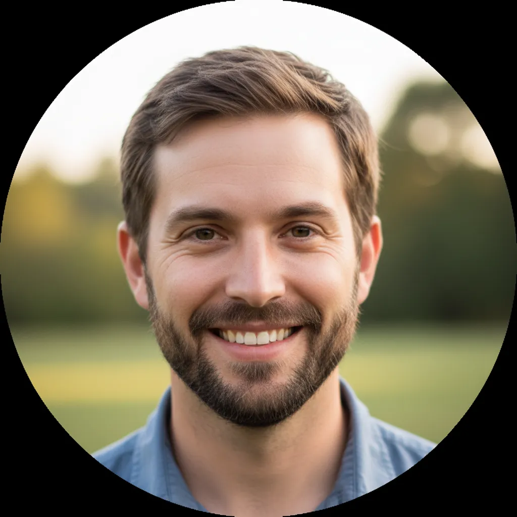 Smiling male customer avatar for testimonial