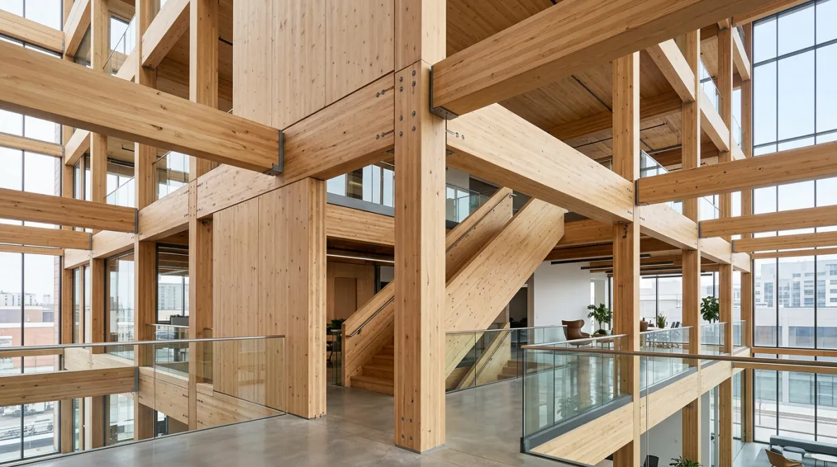 Engineered mass timber building materials