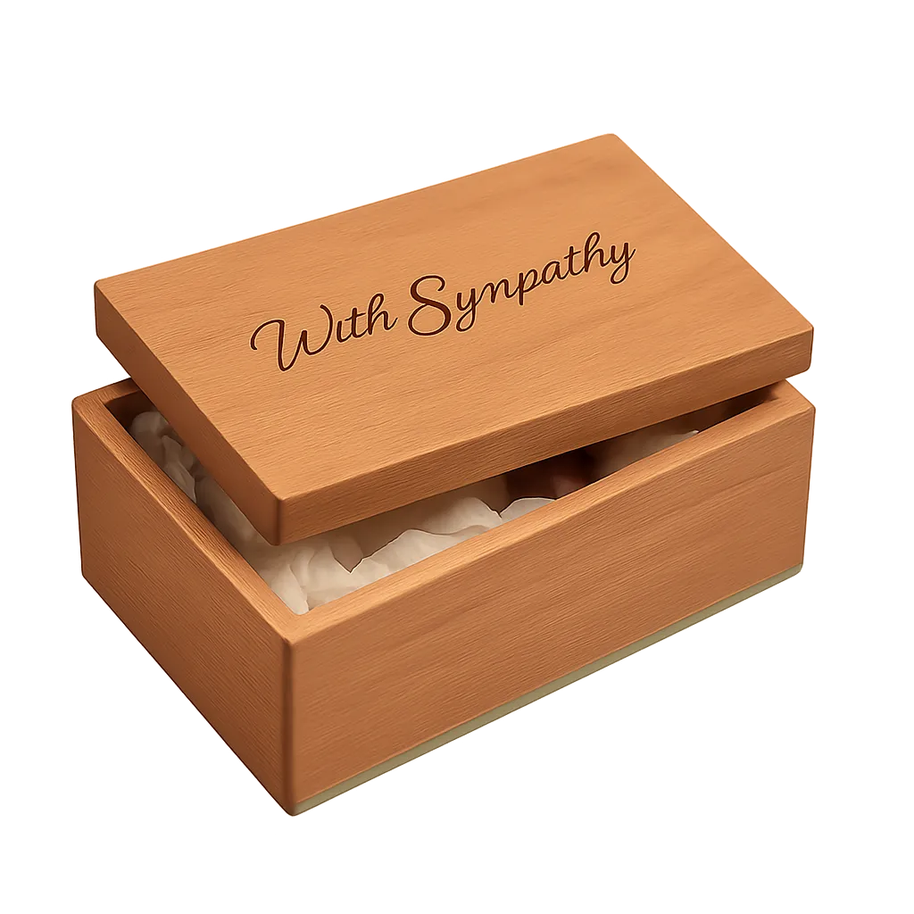 Sympathy memory keepsake box