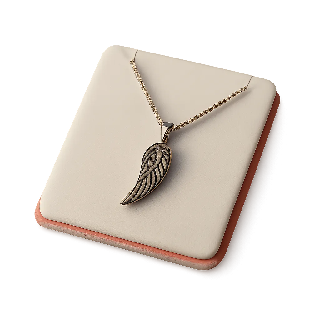Angel wing sympathy necklace