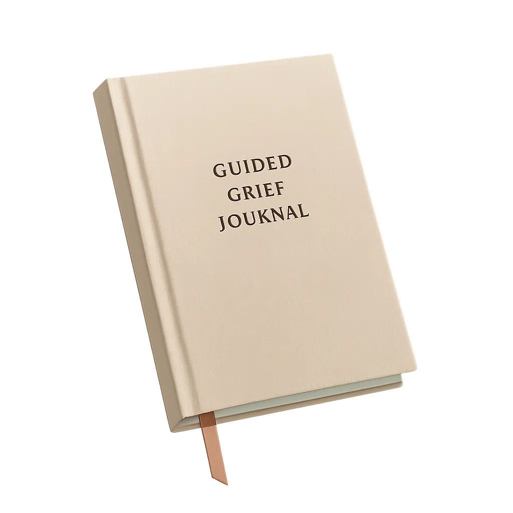 Soft lit guided grief journal keepsake