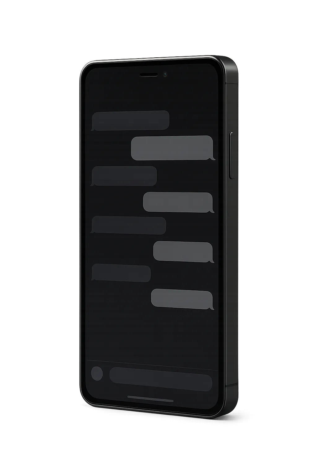 Smartphone cutout mockup demonstrating 60-second AI text-back conversation recovering an HVAC repair ticket