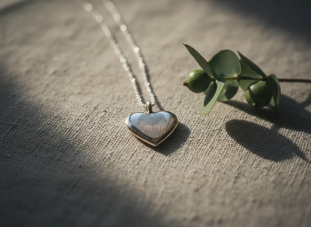 Fingerprint Heart Necklace