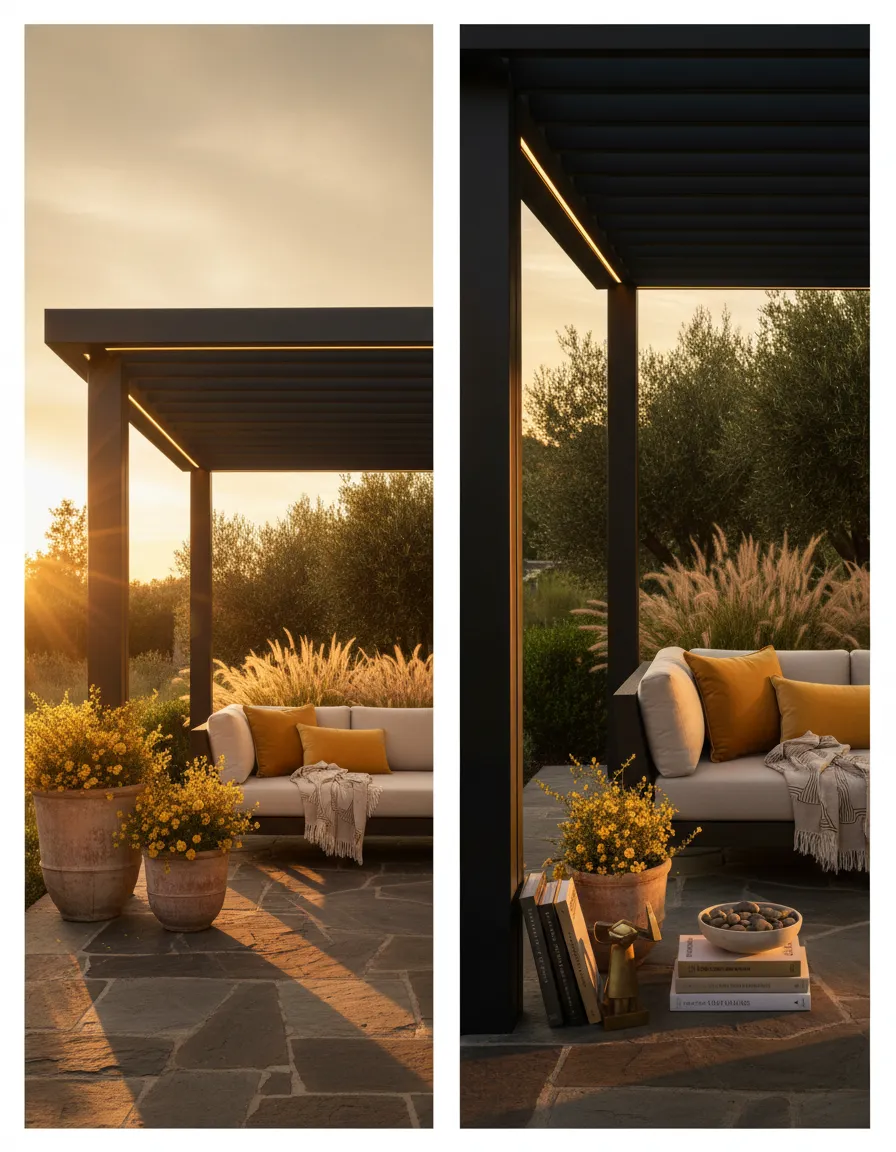 Cantilever patio cover over a backyard patio in Lake Havasu
