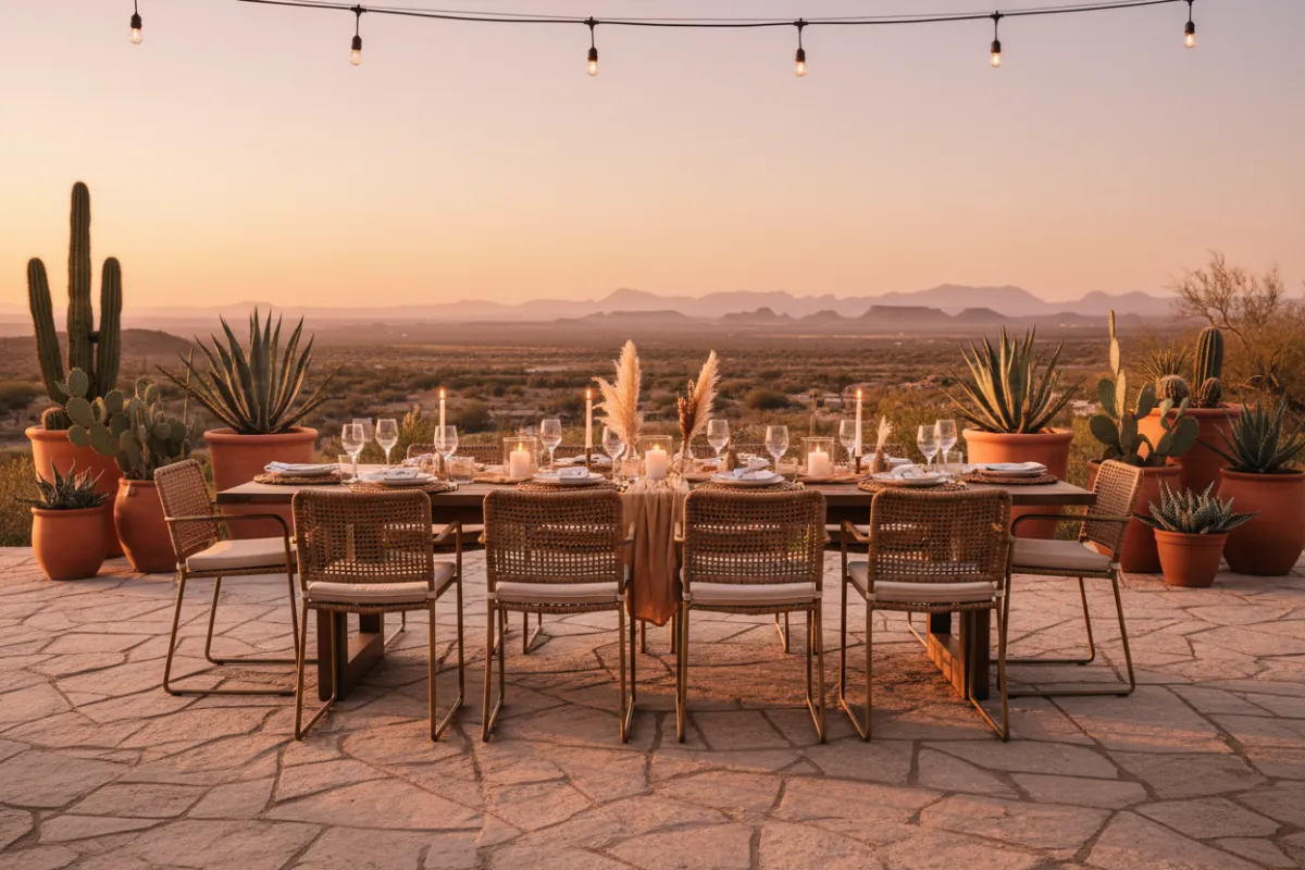 Outdoor dining patio in Lake Havasu