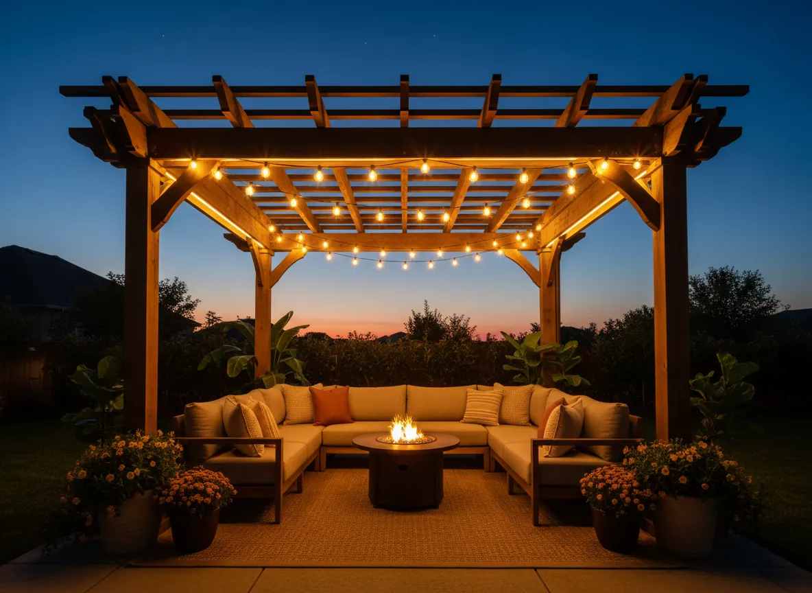 Evening Use Pergola Lighting