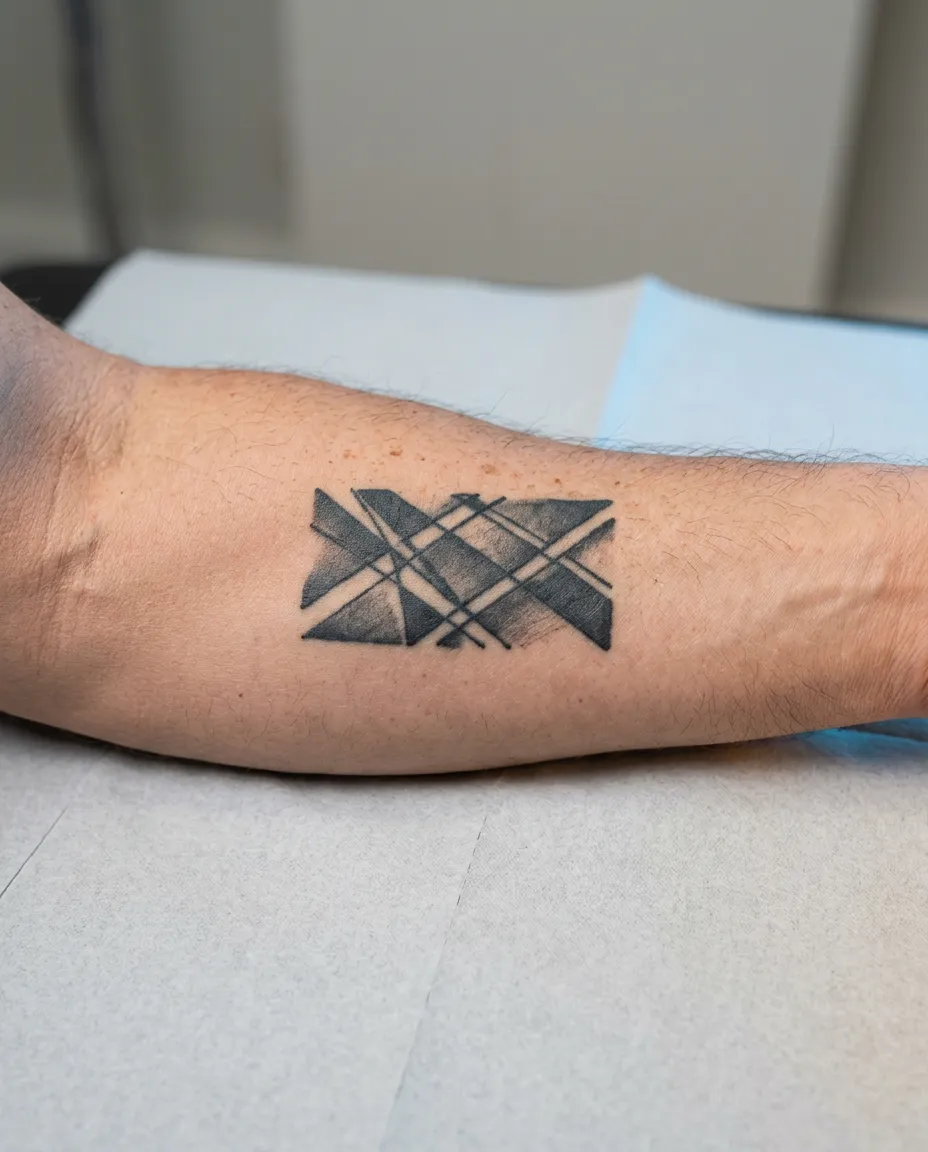 Before photo of tattoo removal treatment on forearm