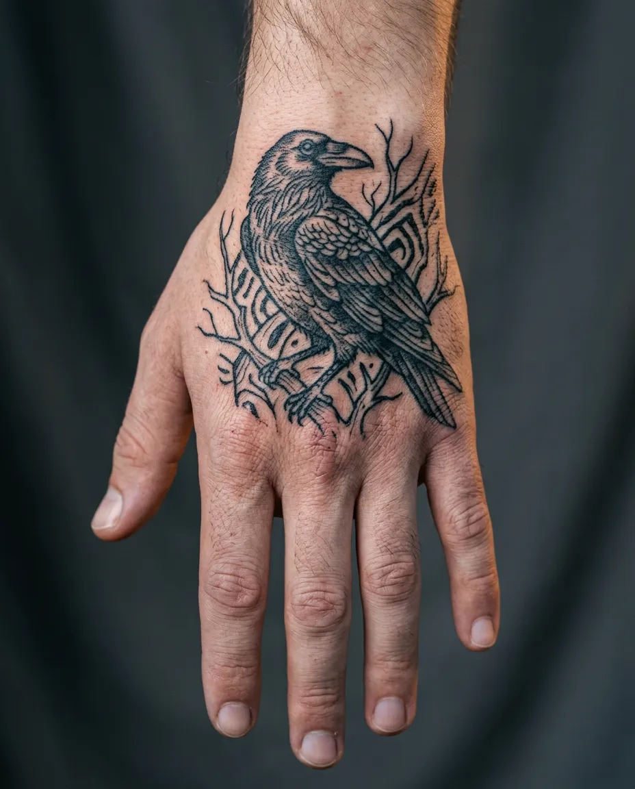 Before photo of hand tattoo removal
