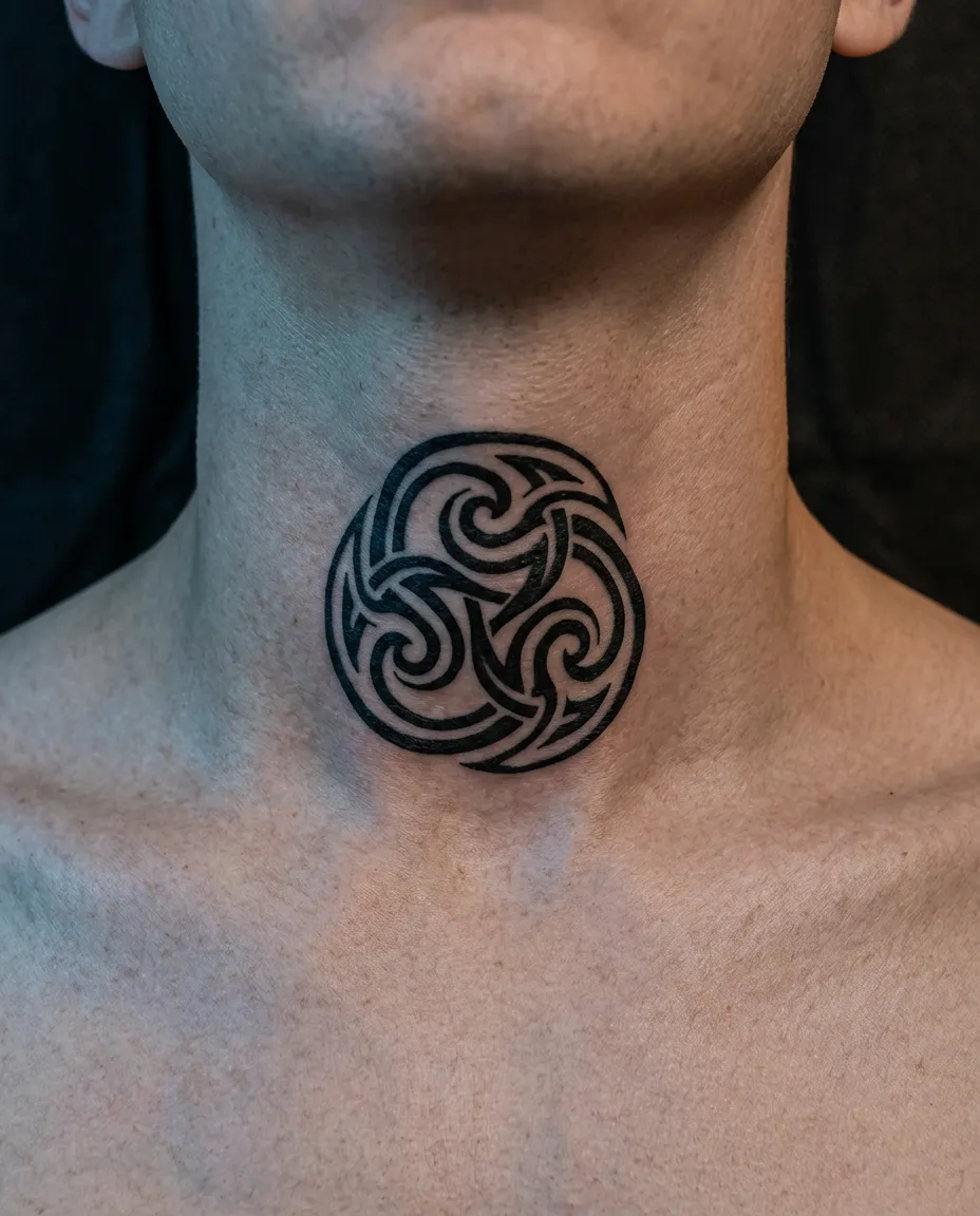 Before photo of neck tattoo removal